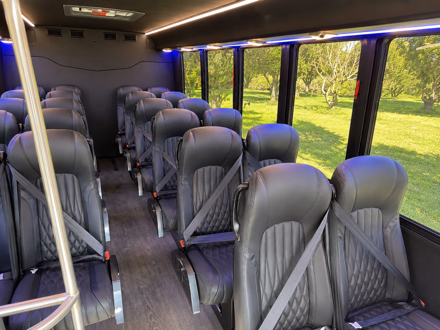 framingham 15 passenger minibus inside