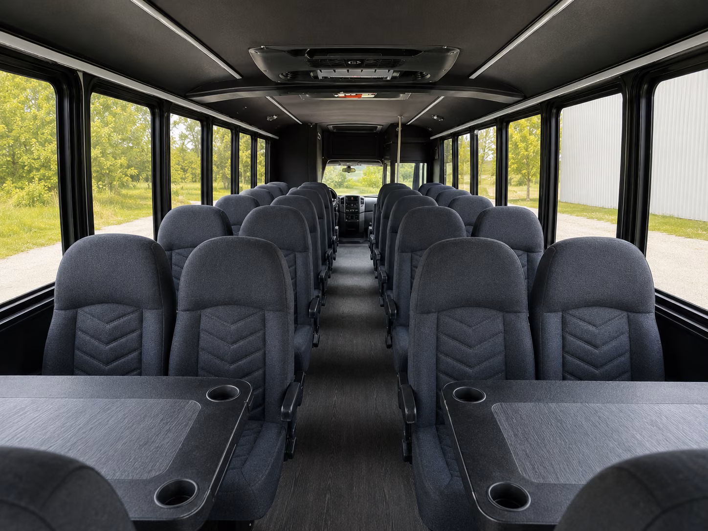 framingham 18 passenger minibus inside