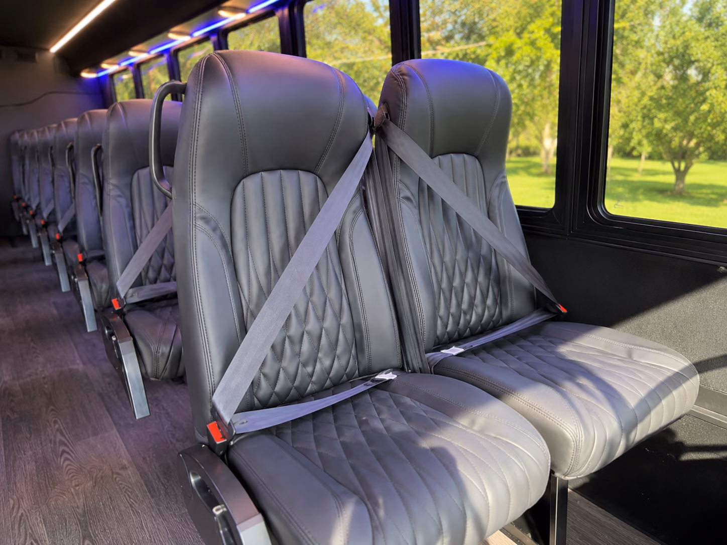 framingham 18 passenger minibus interior