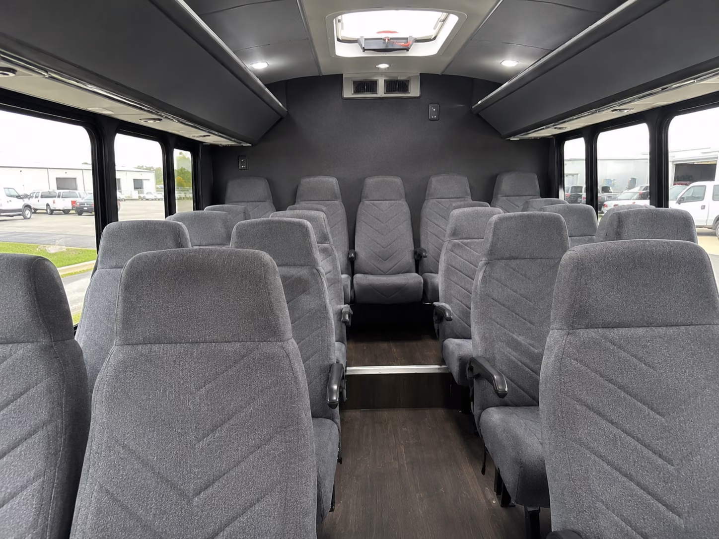 framingham 20 passenger minibus inside