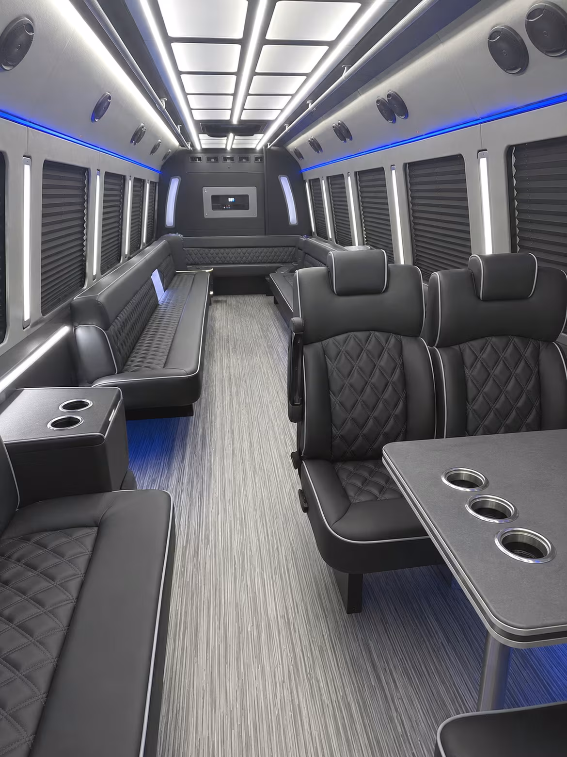 framingham 25 passenger party bus inside