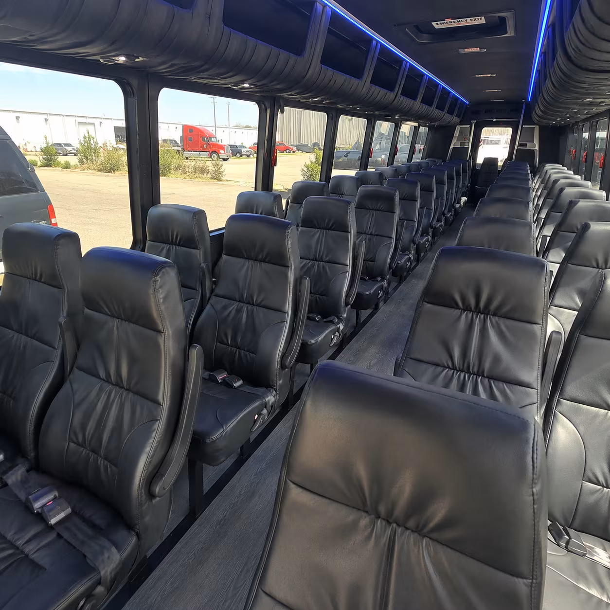 framingham 28 passenger minibus inside
