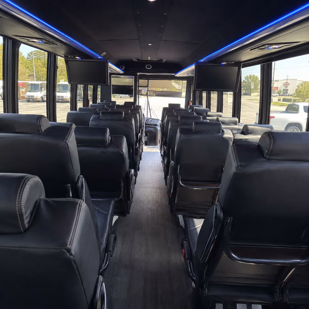 framingham 35 passenger minibus inside