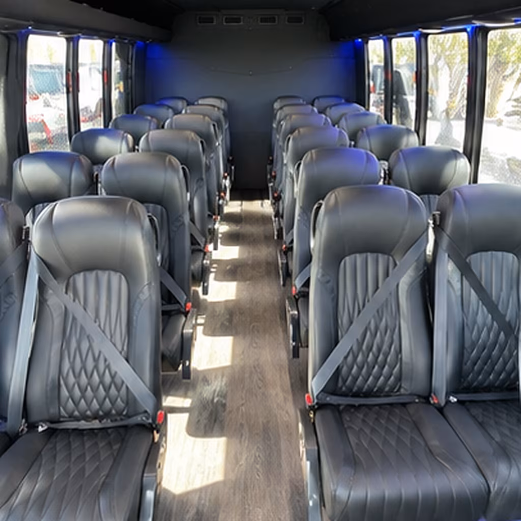 framingham 35 passenger minibus interior